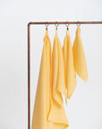 Organic Waffle Cotton Towel - Yellow