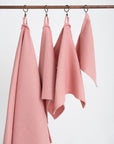 Organic Waffle Cotton Towel - Peach