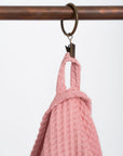 Organic Waffle Cotton Towel - Peach
