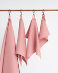 Organic Waffle Cotton Towel Peach