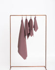 Organic Waffle Cotton Towel - Plum
