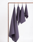 Organic Waffle Cotton Towel - Purple