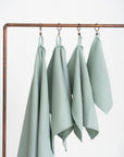 Organic Waffle Cotton Towel - Sage Green