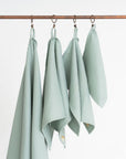 Organic Waffle Cotton Towel Sage Green
