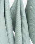 Organic Waffle Cotton Towel - Sage Green