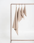 Organic Waffle Cotton Towel - Beige