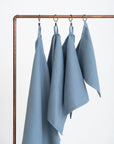 Organic Waffle Cotton Towel - Blue