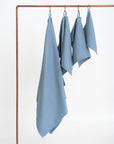 Organic Waffle Cotton Towel - Blue