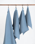 Organic Waffle Cotton Towel - Blue