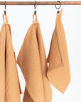 Organic Waffle Cotton Towel - Caramel