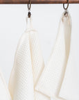Organic Waffle Cotton Towel Cream
