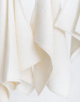 Organic Waffle Cotton Towel Cream