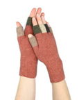Possum Merino & Silk Multicoloured Fingerless Gloves