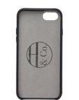 iPhone 7/8 Case, Navy Leather