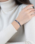 Mini Silver Soho Diamond Cord Bracelet