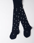 Dotty Tights - Navy