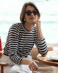 Long Sleeve Striped Linen T-shirt