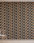 Neville Geometric Wallpaper with Faux Wood Texture