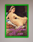 No Class All Ass Framed Print, stylish vintage wall art, premium home decor by Zestio at brixbailey.com
