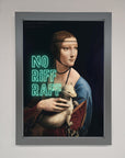 No Riff Raff Framed Print, stylish and sophisticated statement art, luxury home decor, premium wall art, best-selling bold print by Zestio at brixbailey.com