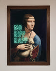 No Riff Raff Framed Print, stylish luxury wall art, premium statement piece for home decor, elegant and sophisticated by Zestio at brixbailey.com