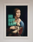 No Riff Raff Framed Print, stylish and sophisticated wall art, luxury statement piece for modern or classic decor by Zestio at brixbailey.com