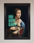 No Riff Raff Framed Print, luxury stylish statement art, premium bold wall decor, best-selling exclusive home accent by Zestio at brixbailey.com