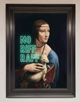 No Riff Raff Framed Print, stylish and sophisticated statement wall art, luxury home decor, premium framed artwork, best-selling bold print by Zestio at brixbailey.com