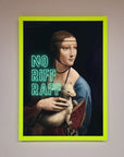 No Riff Raff Framed Print, stylish and sophisticated statement art, premium quality, luxury home decor, trending wall art, best-selling framed print by Zestio at brixbailey.com