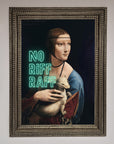 No Riff Raff Framed Print, luxury stylish statement art for home decor, premium handcrafted wall art, trending best-selling framed print by Zestio at brixbailey.com