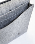 Grey Minimalist Laptop Briefcase
