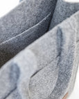 Grey Felt Tote Bag with Laptop Pocket