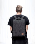 Black Backpack with Magnetic Closure and Laptop Pocket