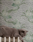 Nouveau Blossom - Verte - Wallpaper