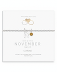 Personalised November Birthstone and Initial Bracelet | Citrine