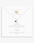 Personalised November Birthstone and Initial Necklace