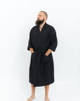 Waffle Fabric Robe for Men