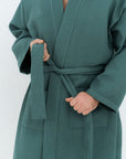 Waffle Fabric Robe for Men
