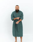 Waffle Fabric Robe for Men