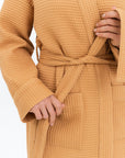 Waffle Cotton Lounge Robe for Women