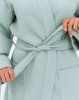 Waffle Fabric Robe for Women