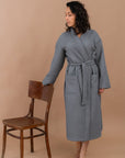 Waffle Cotton Lounge Robe for Women