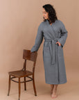 Waffle Fabric Robe for Women
