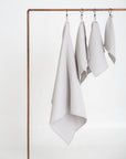 Organic Waffle Cotton Towel - Light Gray
