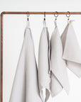 Organic Waffle Cotton Towel - Light Gray