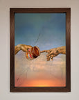 Nutella Of Creation framed poster, premium stylish wall art for Nutella lovers, vibrant creative masterpiece, luxury home decor by Zestio at brixbailey.com