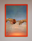 Nutella Of Creation framed poster, luxury home decor, stylish vibrant art print, best-selling masterpiece for Nutella lovers by Zestio at brixbailey.com