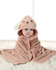 Square Baby Bath Towel - Soft Polyester & Cotton for Newborns 0-12 Months - Model FW01 by Baby Lamby at brixbailey.com