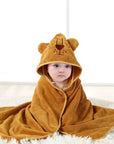 Square Baby Bath Towel - Soft Polyester/Cotton Blend for 0-12 Months - Model FW01 by Baby Lamby at brixbailey.com