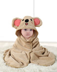 Square Baby Bath Towel - Soft Polyester & Cotton for 0-12 Months - Model FW01 by Baby Lamby at brixbailey.com